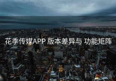 花季传媒APP 版本差异与 功能矩阵