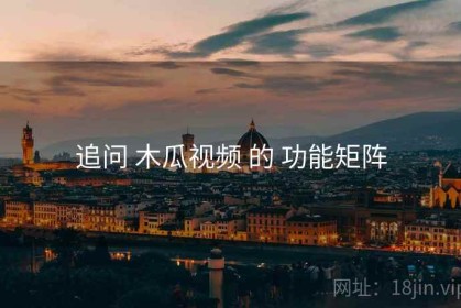 追问 木瓜视频 的 功能矩阵