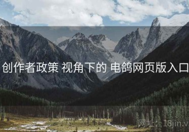 创作者政策 视角下的 电鸽网页版入口