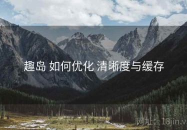 趣岛 如何优化 清晰度与缓存