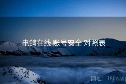 电鸽在线 账号安全 对照表