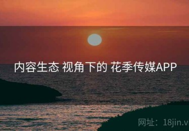 内容生态 视角下的 花季传媒APP