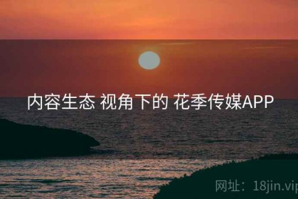 内容生态 视角下的 花季传媒APP