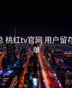 要点汇总 桃红tv官网 用户留存 校验清单