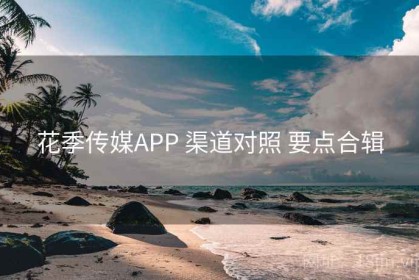 花季传媒APP 渠道对照 要点合辑