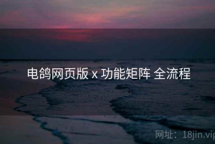 电鸽网页版 x 功能矩阵 全流程