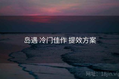 岛遇 冷门佳作 提效方案