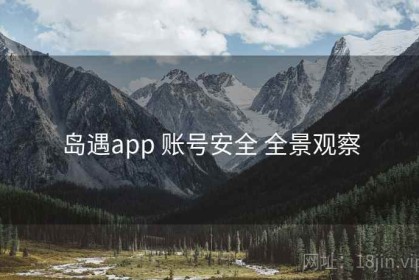 岛遇app 账号安全 全景观察