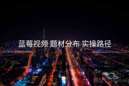 蓝莓视频 题材分布 实操路径