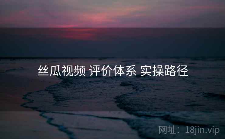 丝瓜视频 评价体系 实操路径