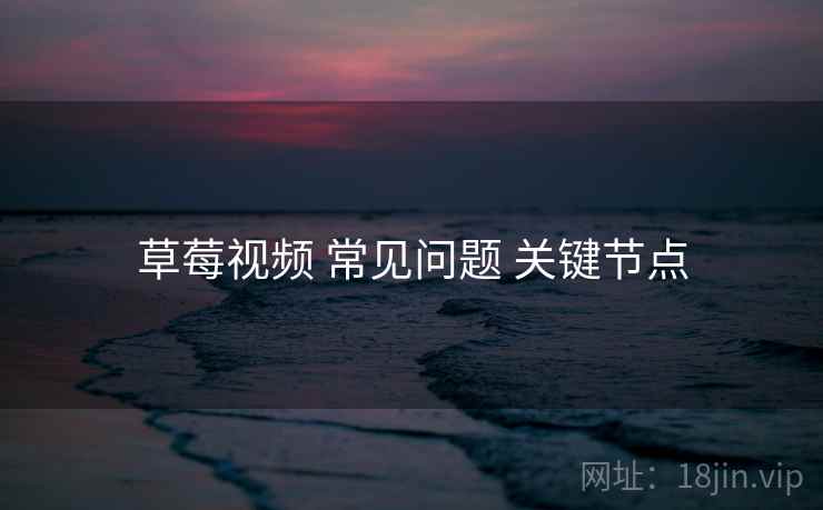 草莓视频 常见问题 关键节点