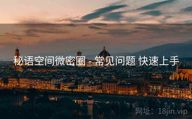 秘语空间微密圈 - 常见问题 快速上手