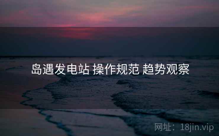 岛遇发电站 操作规范 趋势观察