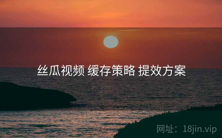 丝瓜视频 缓存策略 提效方案