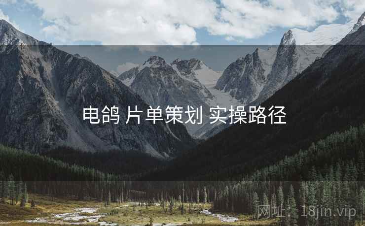 电鸽 片单策划 实操路径
