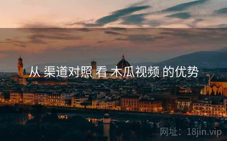 从 渠道对照 看 木瓜视频 的优势