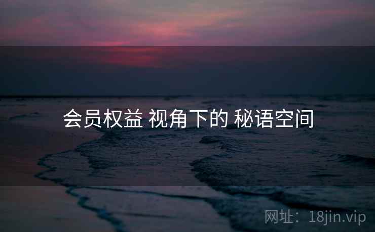 会员权益 视角下的 秘语空间